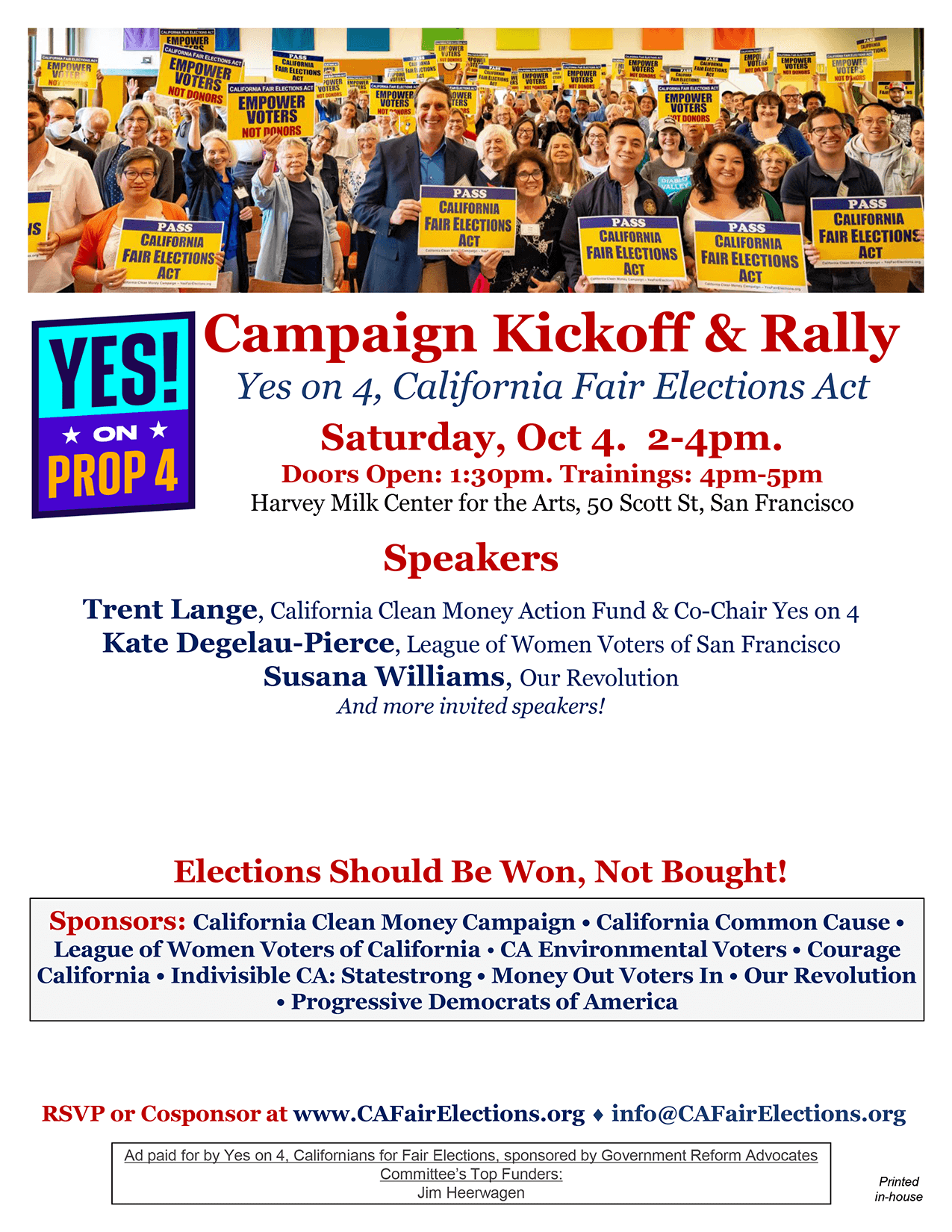 Prop 4 Kickoff - San Francisco